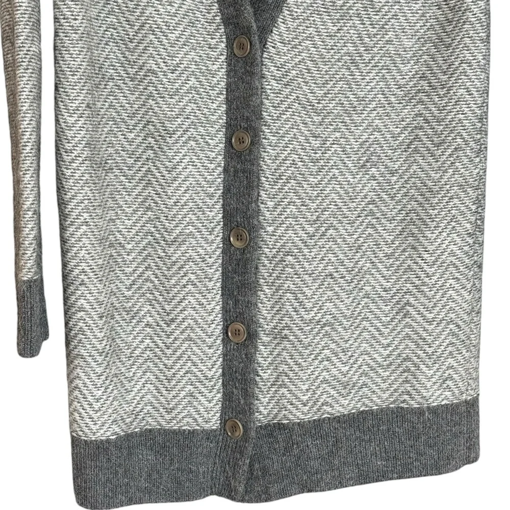 Banana Republic Mohair Wool Blend Gray Longline Cardigan Size S
